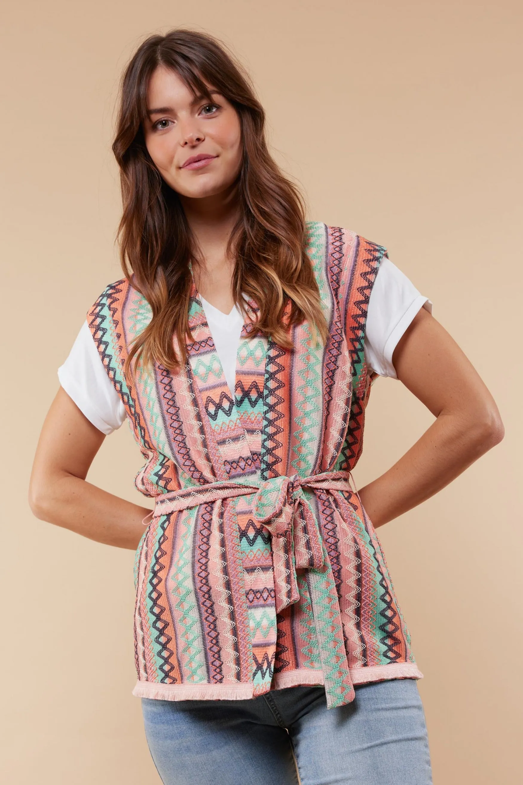 Allison gilet | Black/Peach
