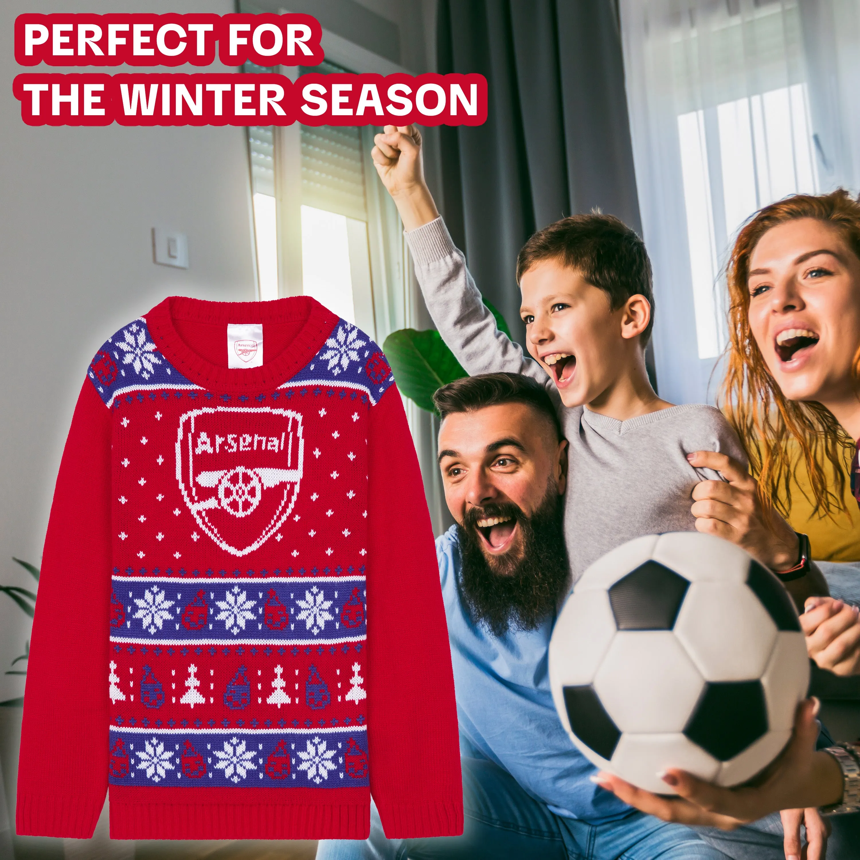 Arsenal F.C. Christmas Jumper Kids & Teenagers