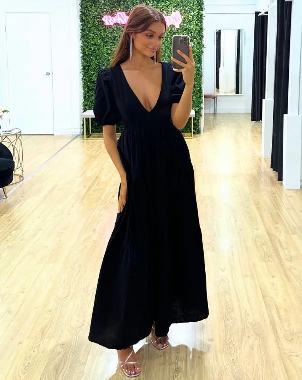 Asha Maxi Dress - Black