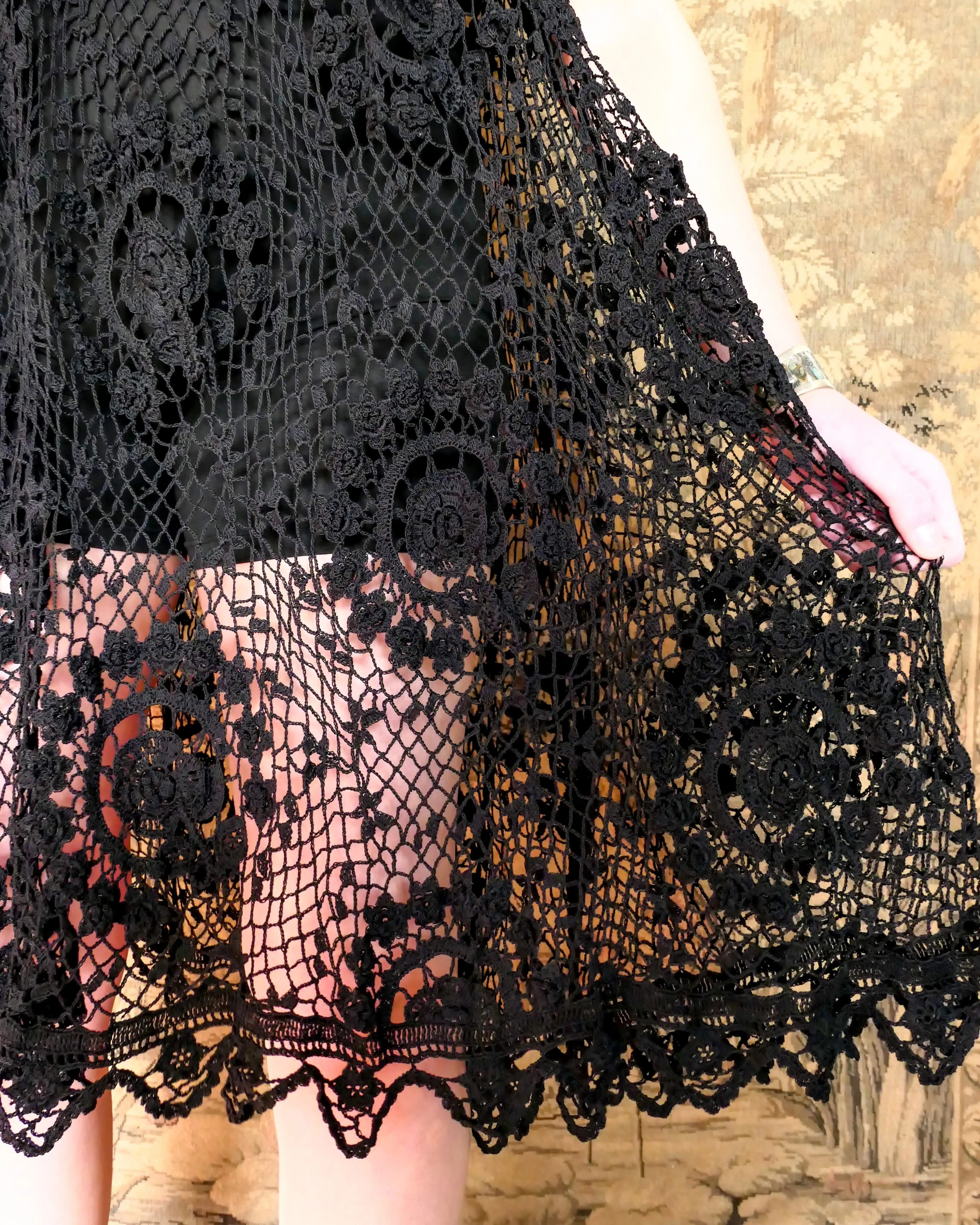 Babydoll Midi Dress in Black