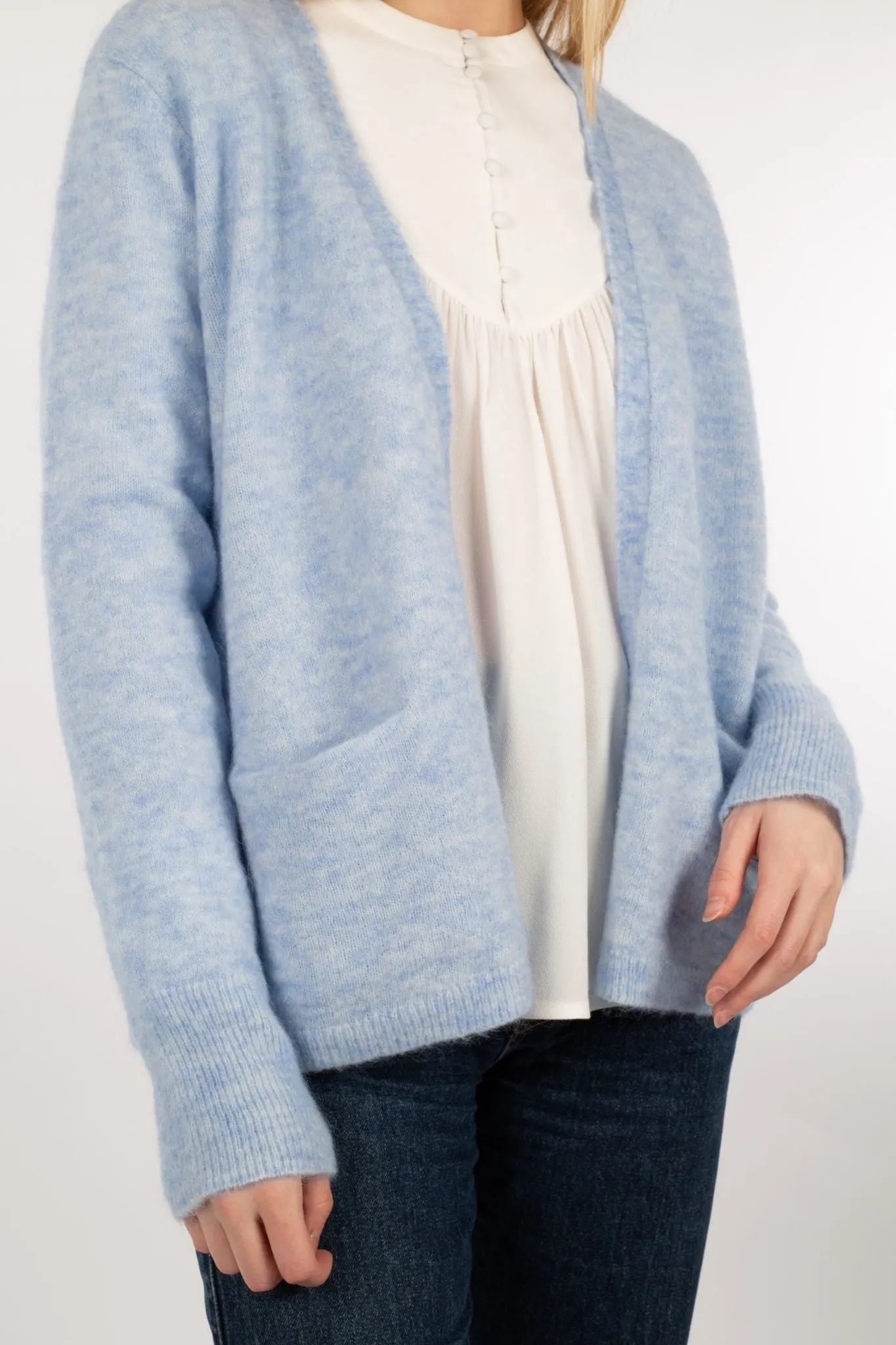 Brook Knit New Short Cardigan - Brunnera Blue