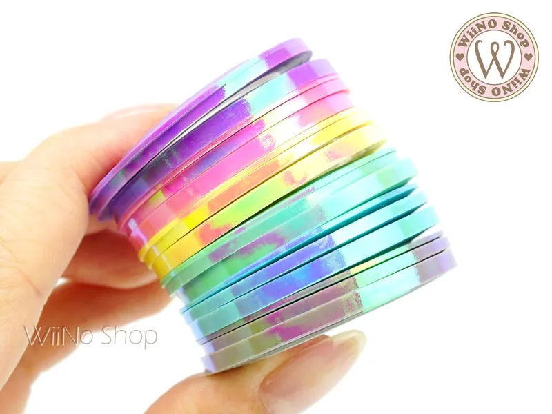 Candy Holographic Rainbow Nail Art Striping Tapes Line