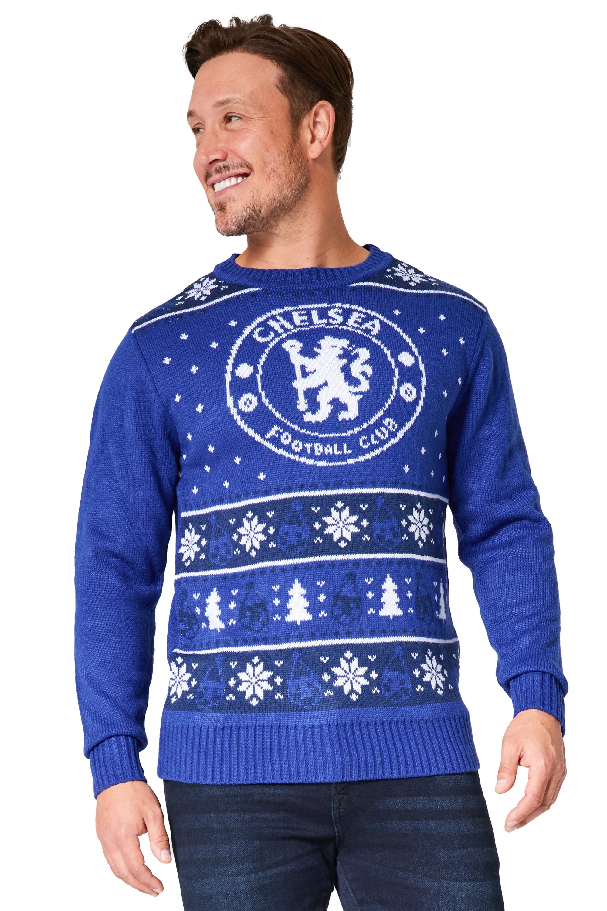 Chelsea FC Christmas Jumpers for Men & Teenagers