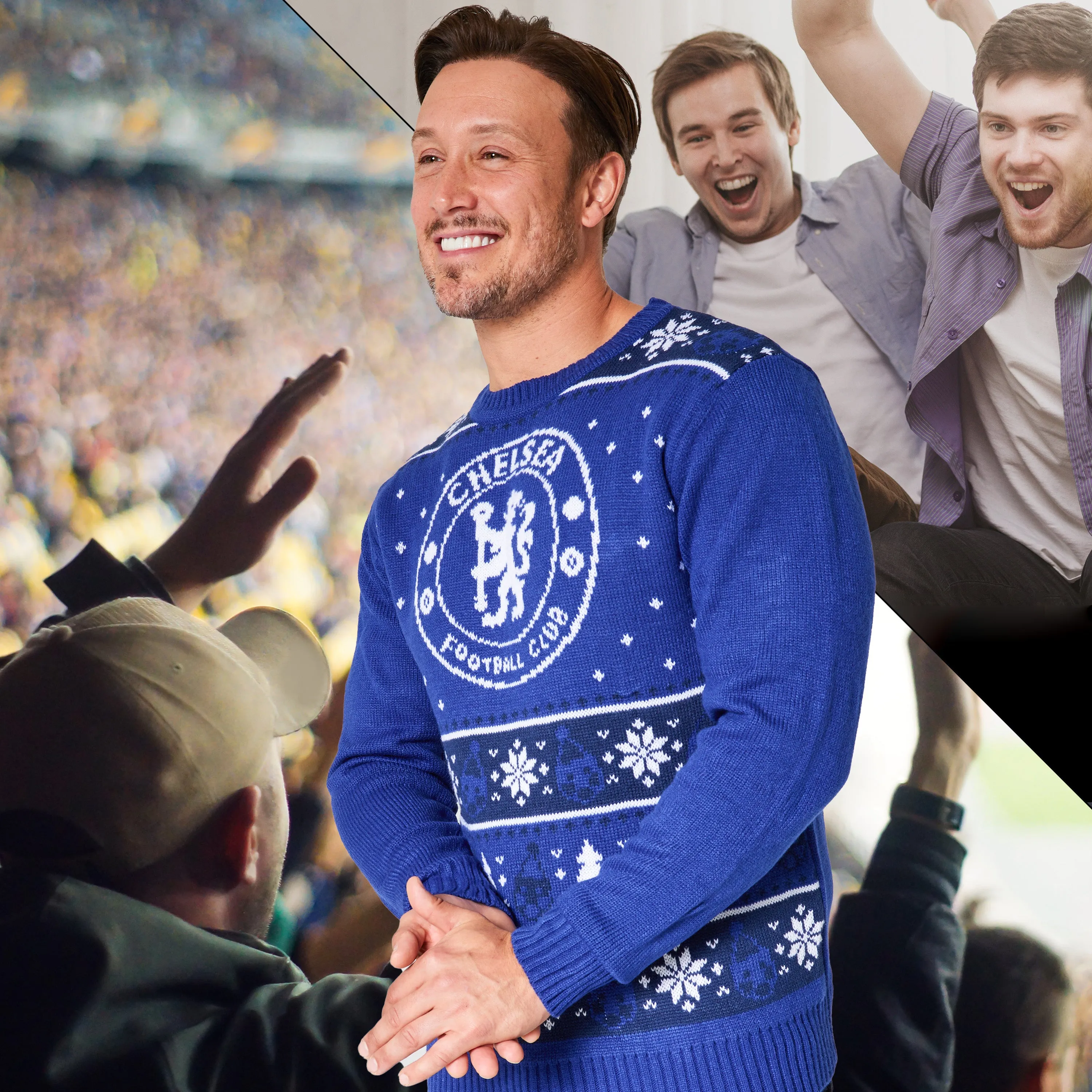 Chelsea FC Christmas Jumpers for Men & Teenagers