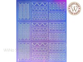 Chevron Wave Holographic Film Adhesive Sticker - 1 pc (TTZ01-13)