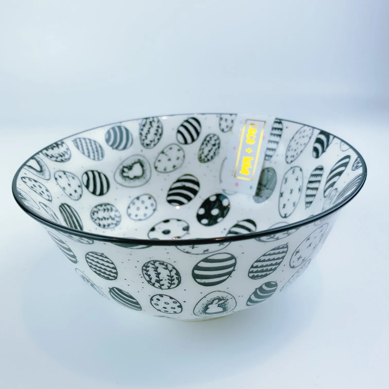 Coco   Lola Black And White Easter Eggs Bowl Large 22oz