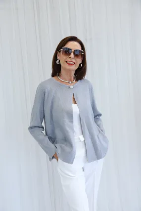 COLETTE DIAMANTE CARDIGAN - GRAY