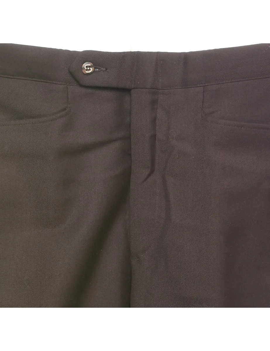 Dark Brown Suit Trousers - W35 L29