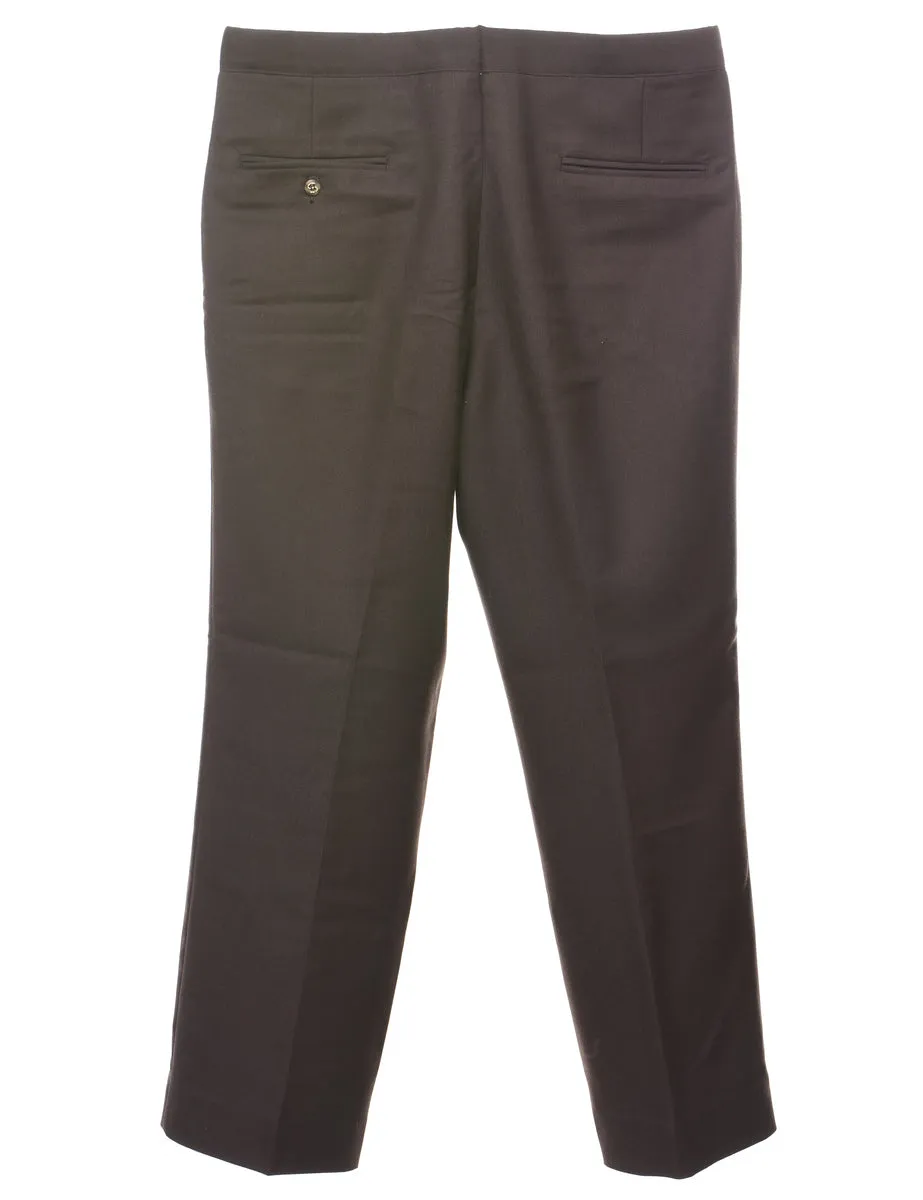 Dark Brown Suit Trousers - W35 L29