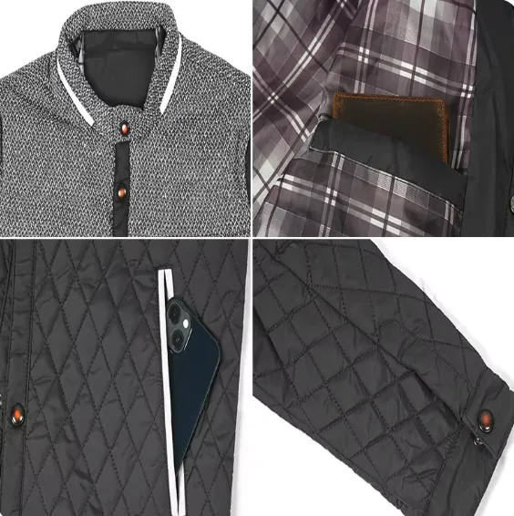 Elegant Men's Quilted Jacket with Insulated Lining