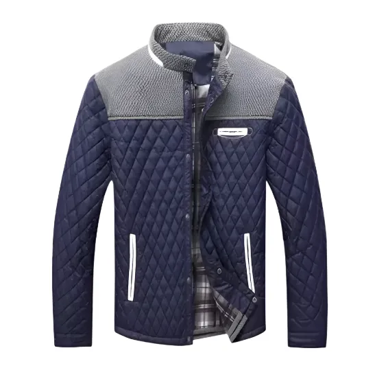 Elegant Men's Quilted Jacket with Insulated Lining