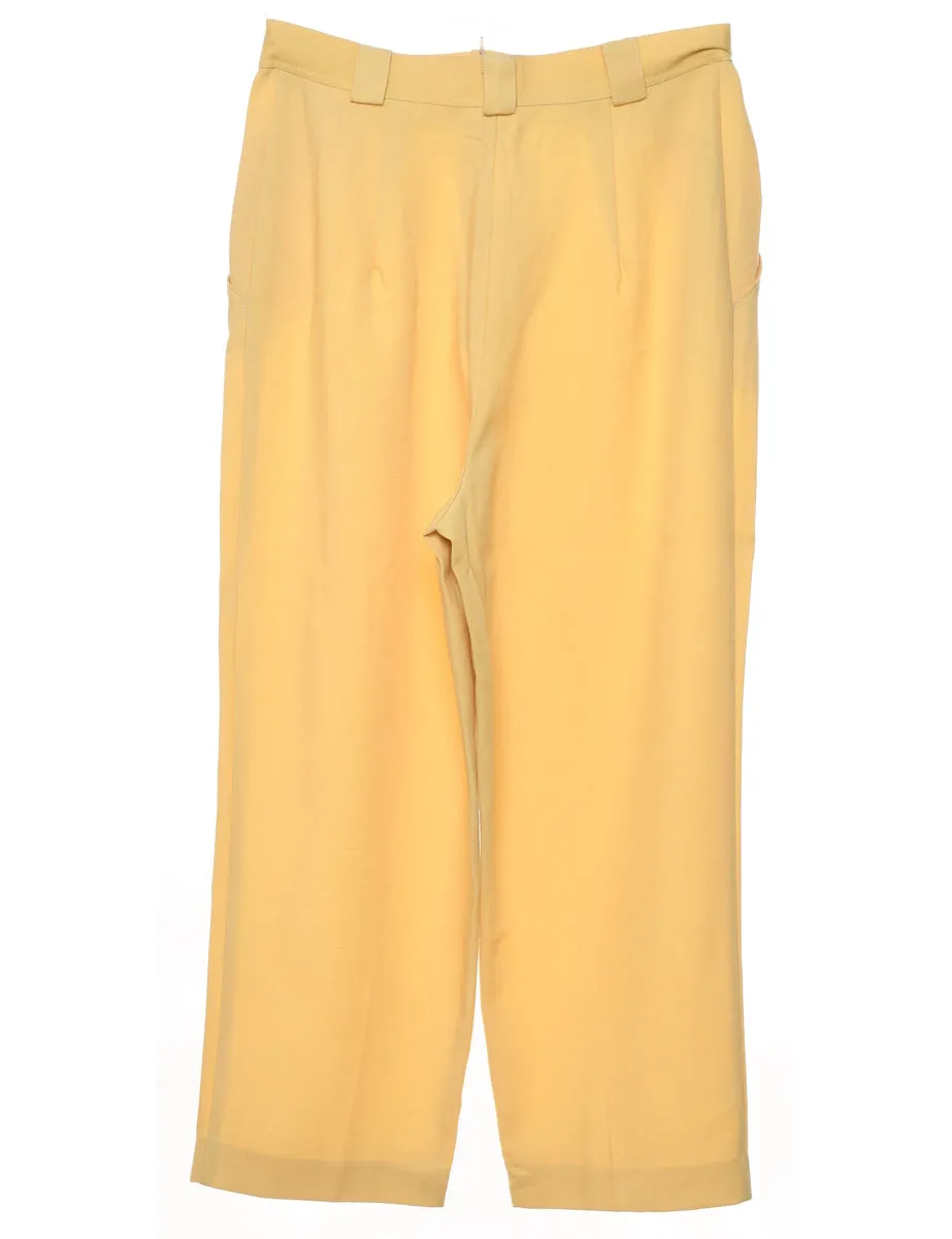 Flared Leg Yellow Trousers - W29 L25