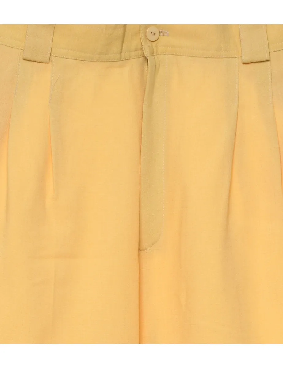 Flared Leg Yellow Trousers - W29 L25