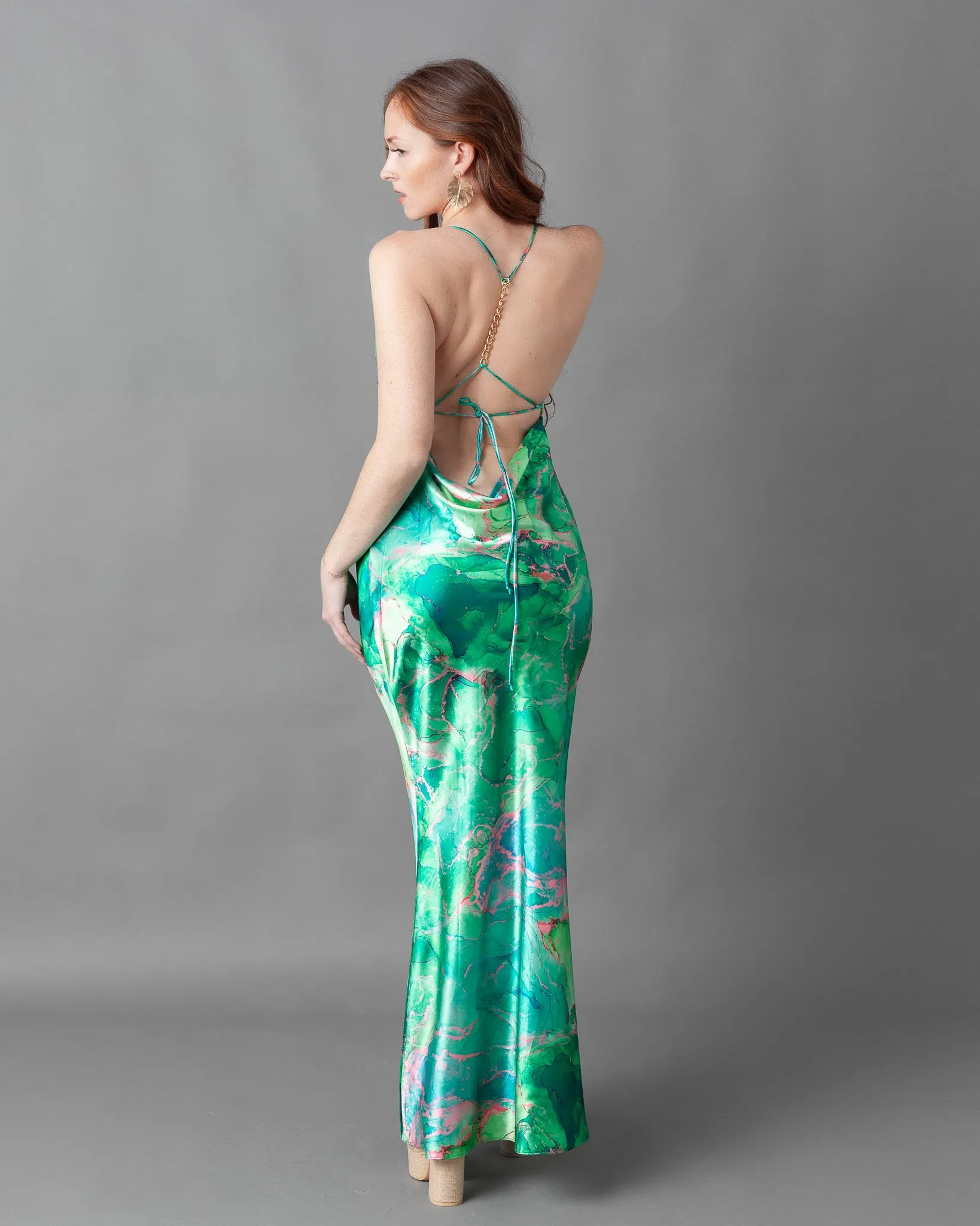 Gosau Chain Slip Maxi Dress