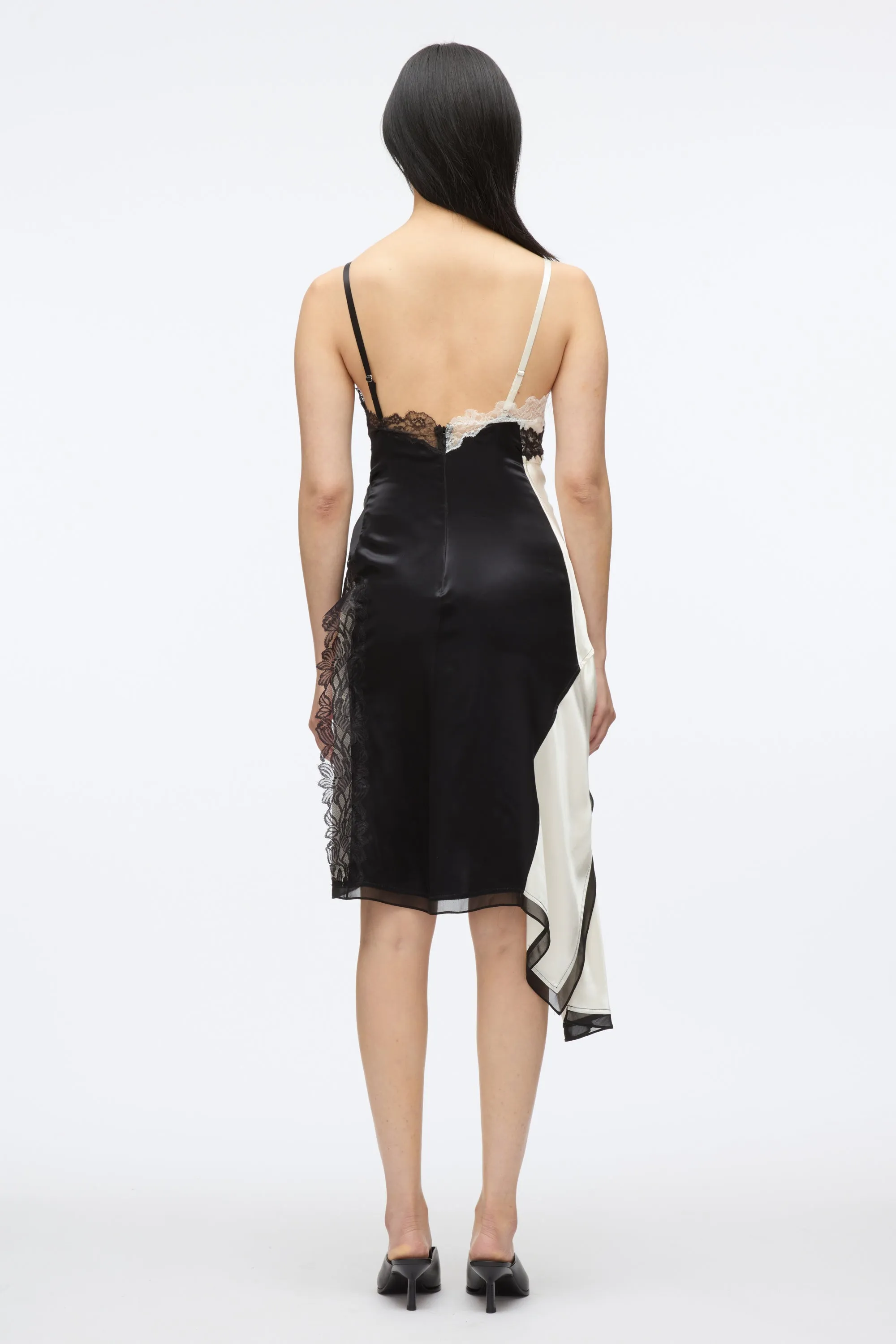 Liquid Satin Twist Slip Dress