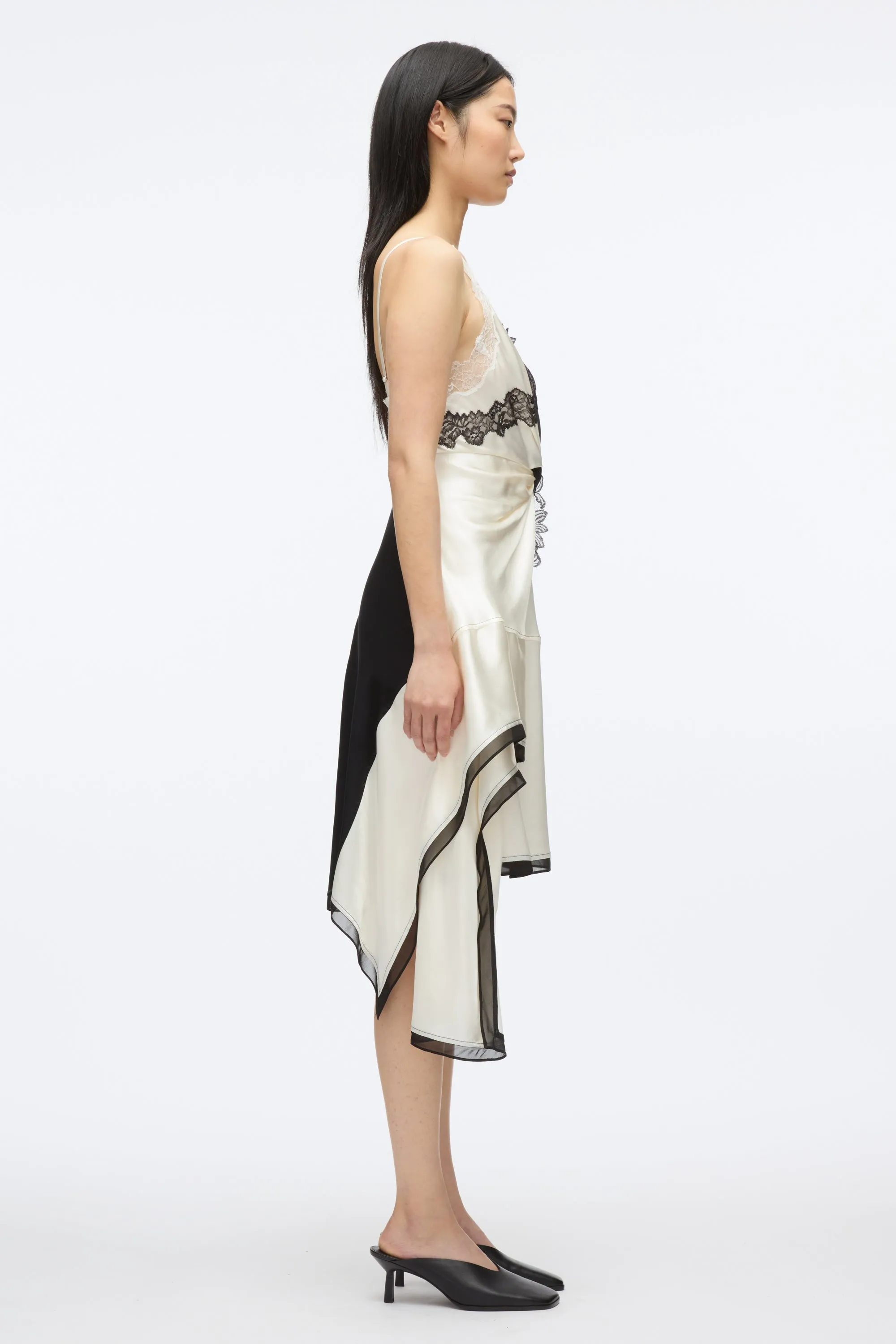 Liquid Satin Twist Slip Dress