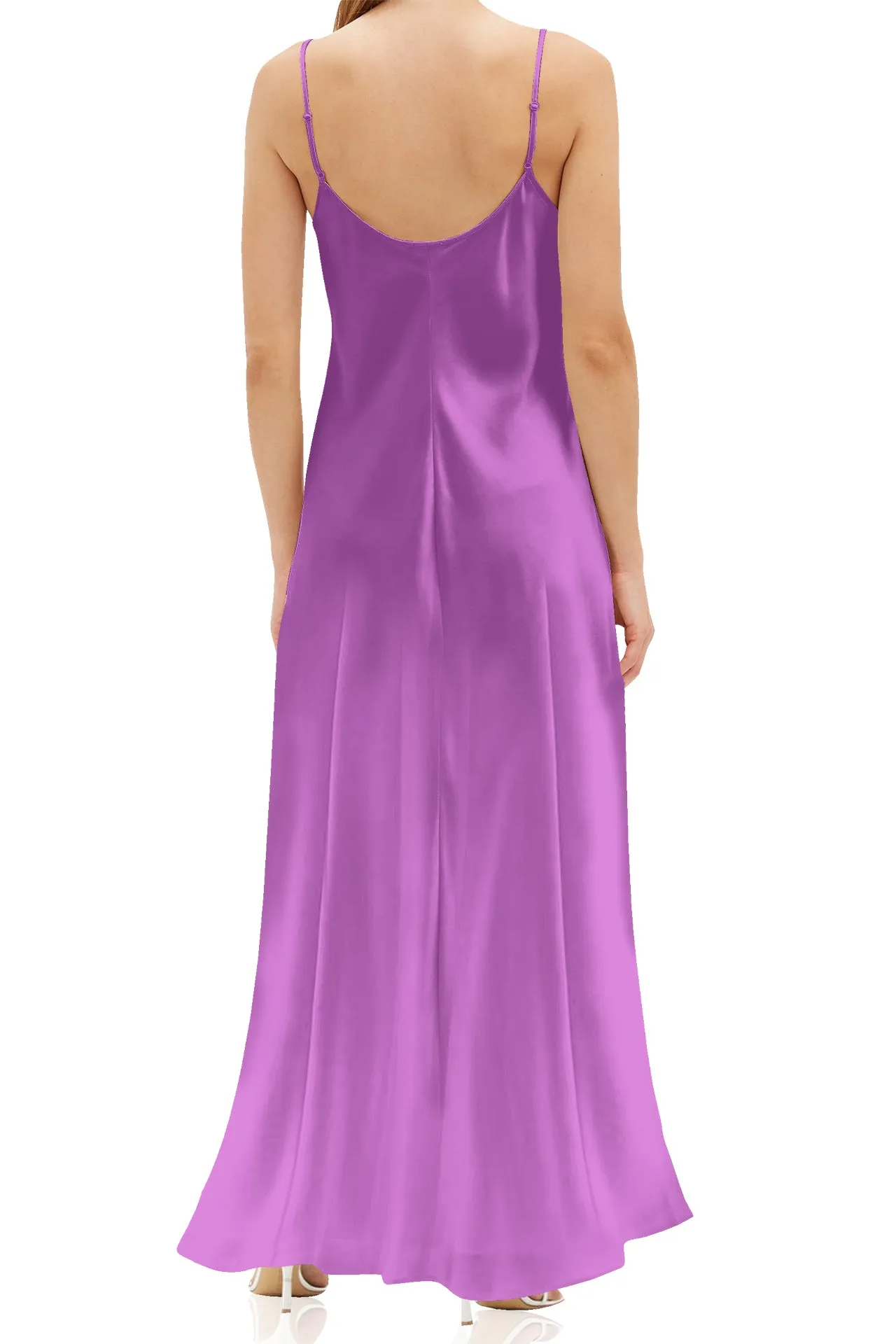 Long Purple Slip Dress