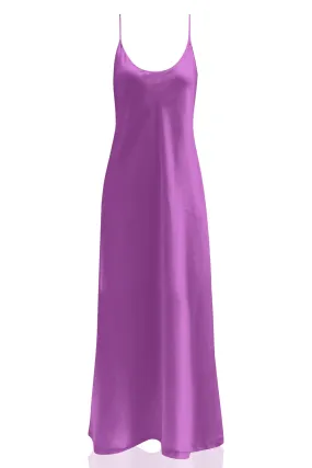 Long Purple Slip Dress