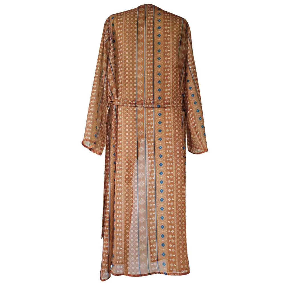 Long Tan Kimono Cardigan