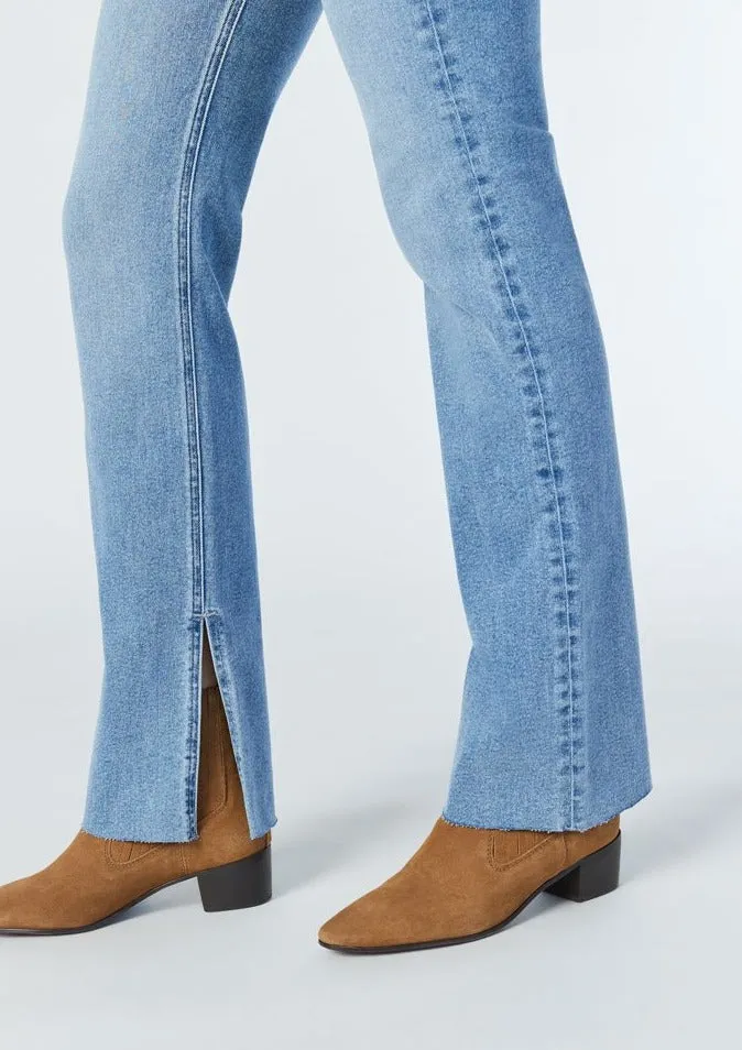 Maria Slit Mid Rise | Shaded Denim