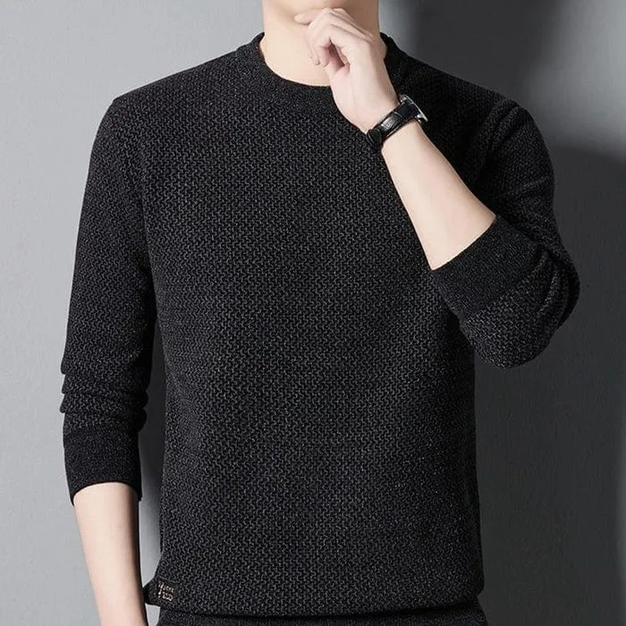 Men's Soft Knitted Jumper with Fleece Lining for Extra Warmth | Ideal for Autumn/Winter