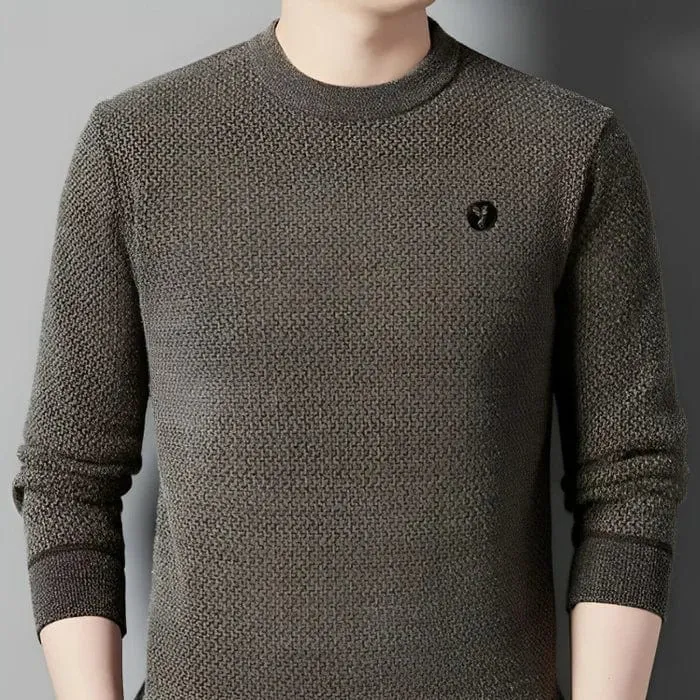 Men's Soft Knitted Jumper with Fleece Lining for Extra Warmth | Ideal for Autumn/Winter