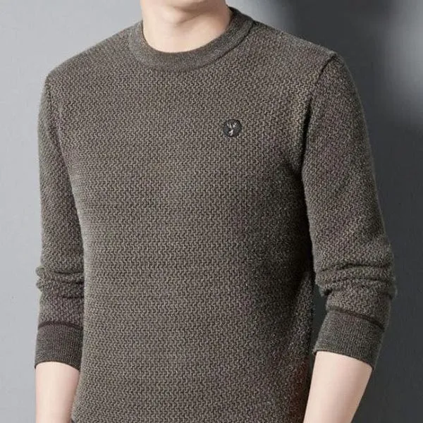 Men's Soft Knitted Jumper with Fleece Lining for Extra Warmth | Ideal for Autumn/Winter