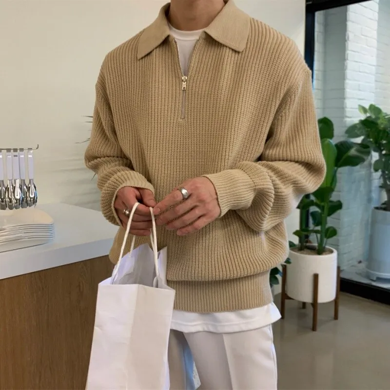 Men's Soft Knitted Jumper with Fleece Lining for Extra Warmth | Ideal for Autumn/Winter