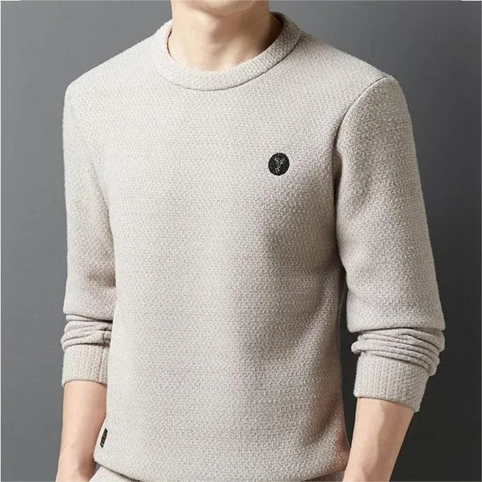 Men's Soft Knitted Jumper with Fleece Lining for Extra Warmth | Ideal for Autumn/Winter