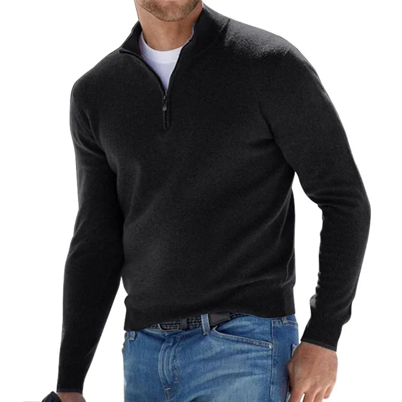Men's Soft Knitted Jumper with Fleece Lining for Extra Warmth | Ideal for Autumn/Winter
