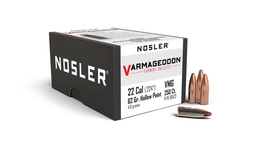 Nosler Varmaggedon 22cal 62gr Projectiles - 250pk