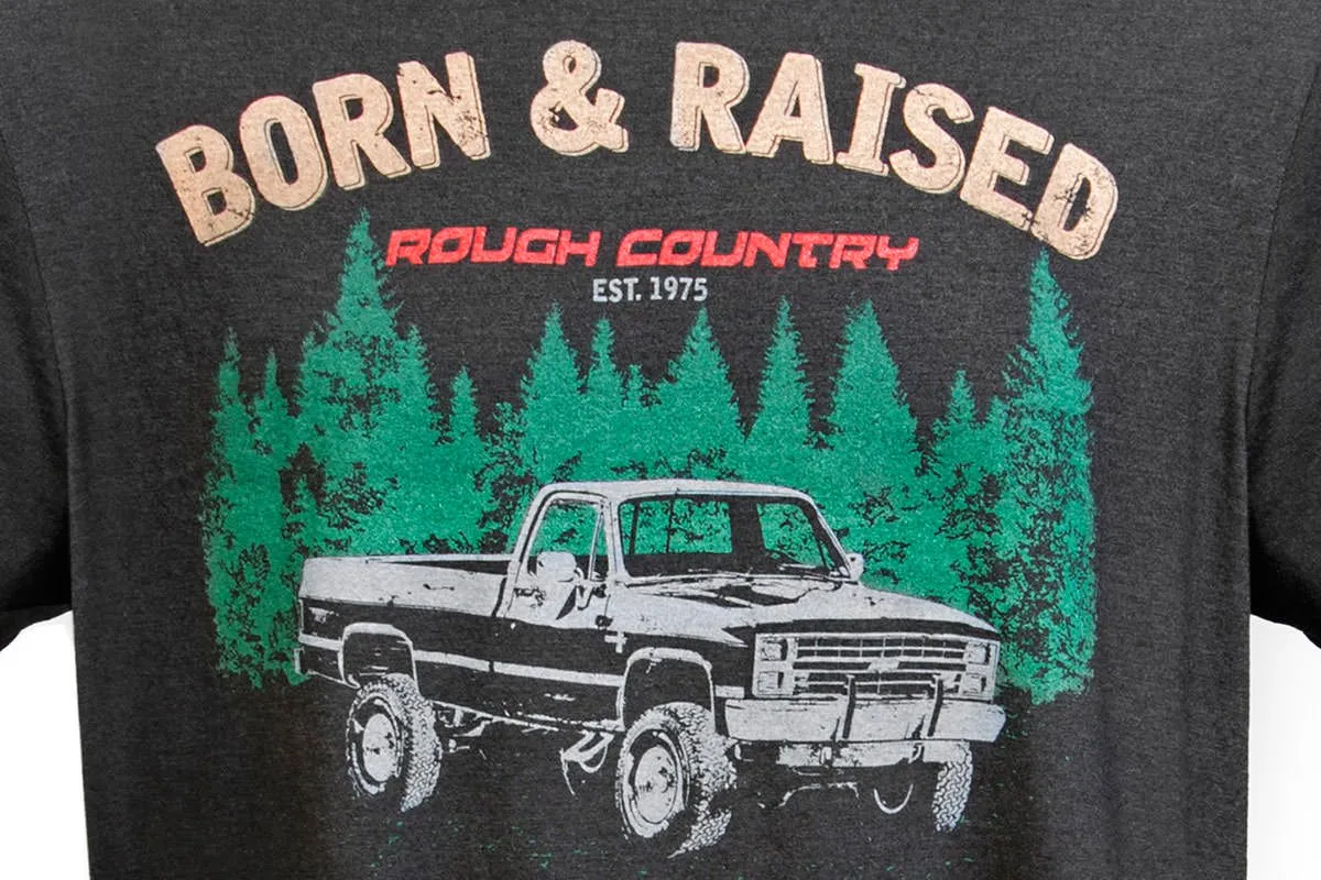 Rough Country T-Shirt - Born & Raised - Black - MD