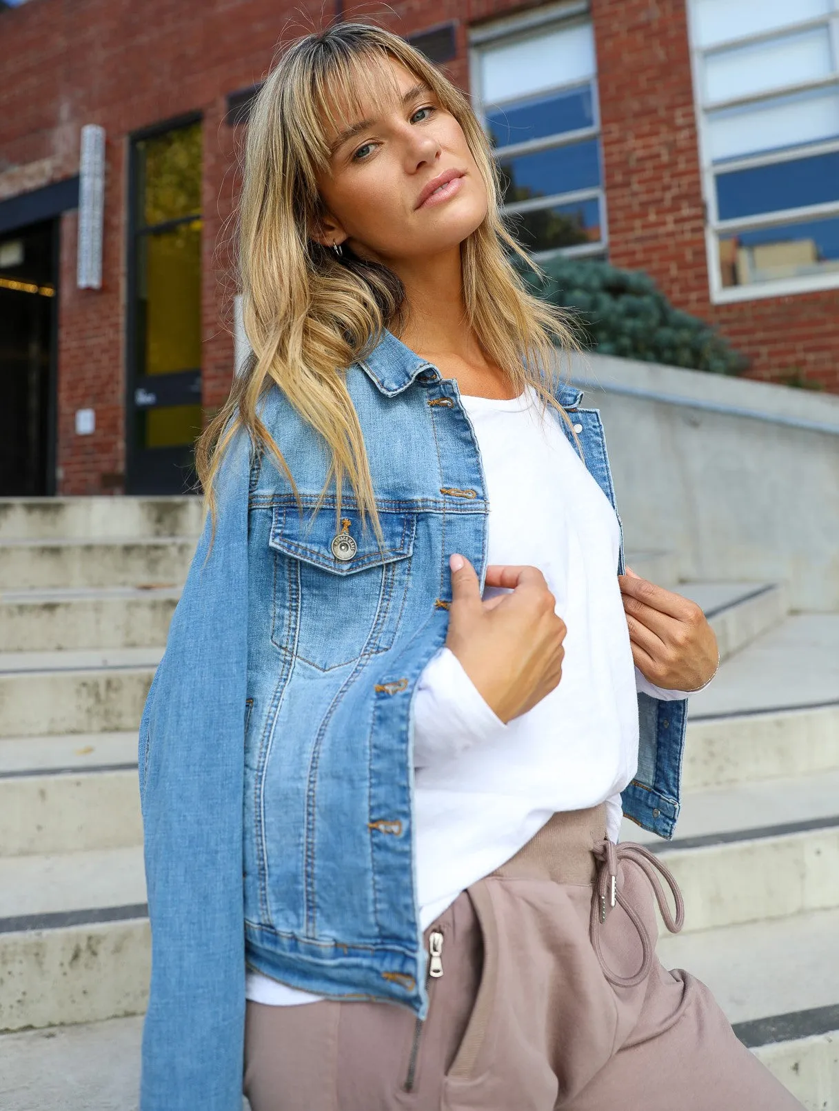 Rylan Denim Jacket - Sand Wash