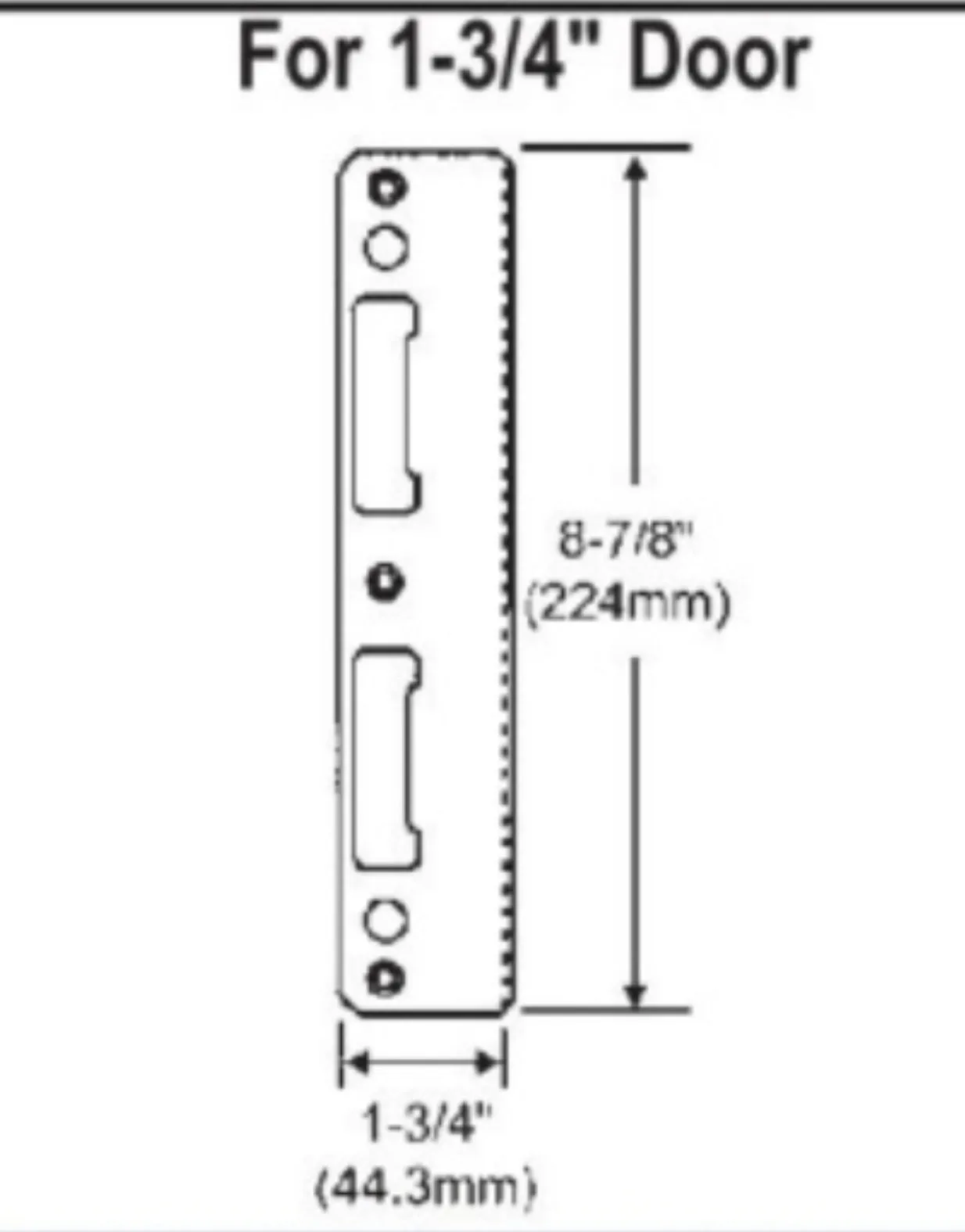 S4019 Hoppe LATCH AND DEADBOLT STRIKE
WITH CURVED LIP