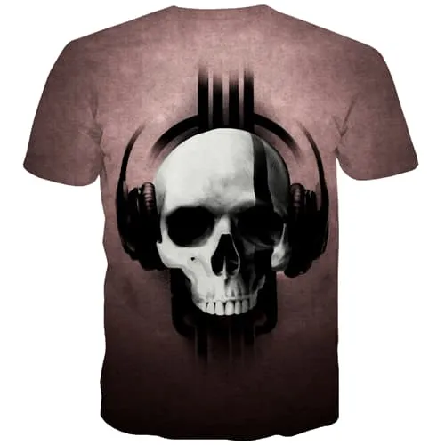 Skull T-shirt Men Punk Rock T-shirts Graphic Hip Hop Tshirt Printed Terror Tshirts Novelty Street Shirt Print Short Sleeve