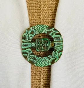 Sweater Clips Patina Tribal Boho Cardigan Clasp Gold Sweater Clip Spiral Sweater Guard Gift Gifts for Her by Fabulici