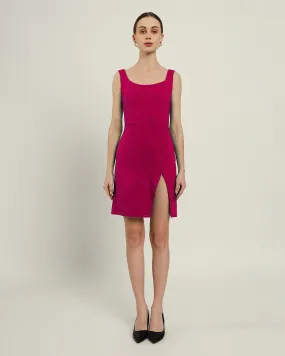 The Cannes Berry Cotton Dress