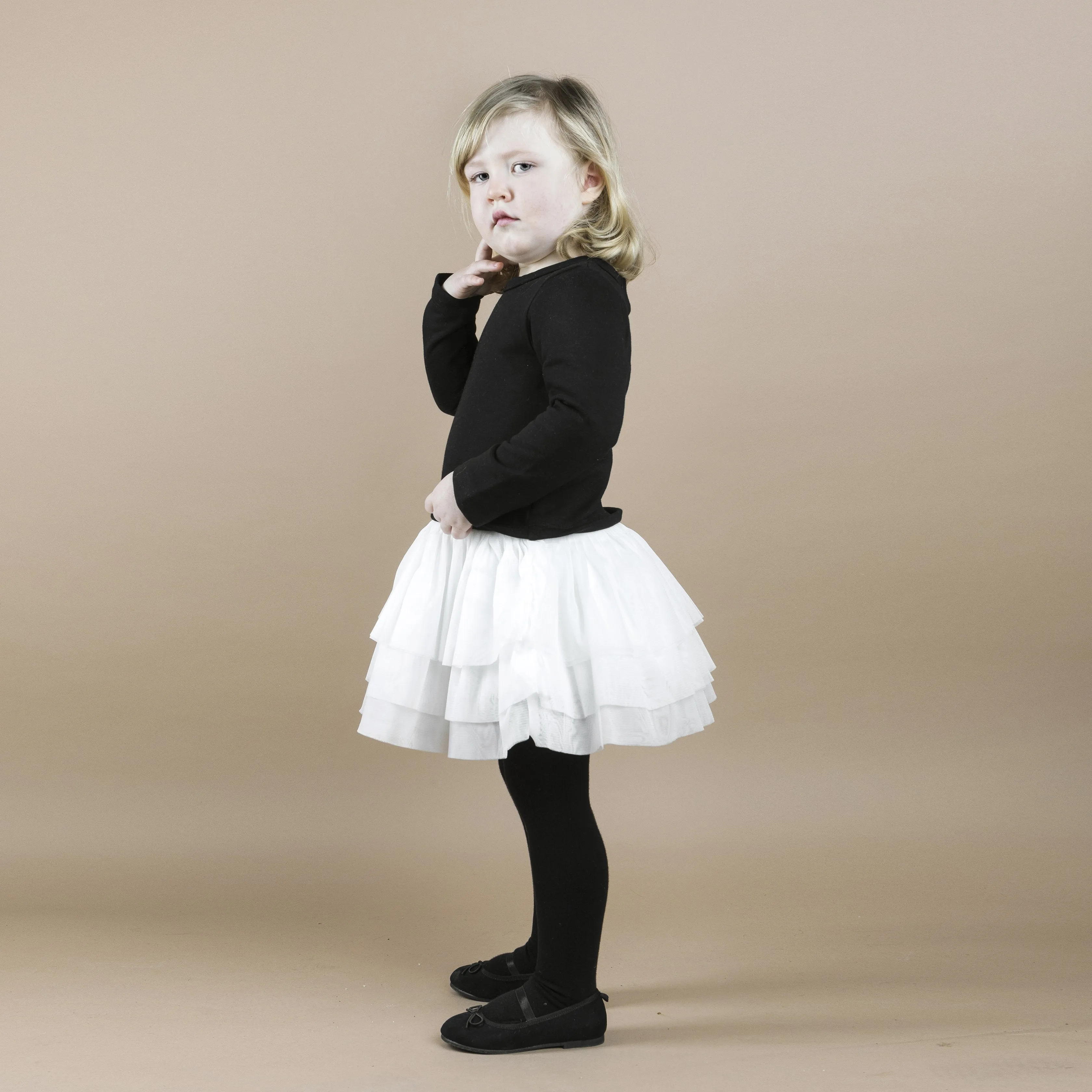 THE TINY BALLERINA DRESS - BLACK & WHITE