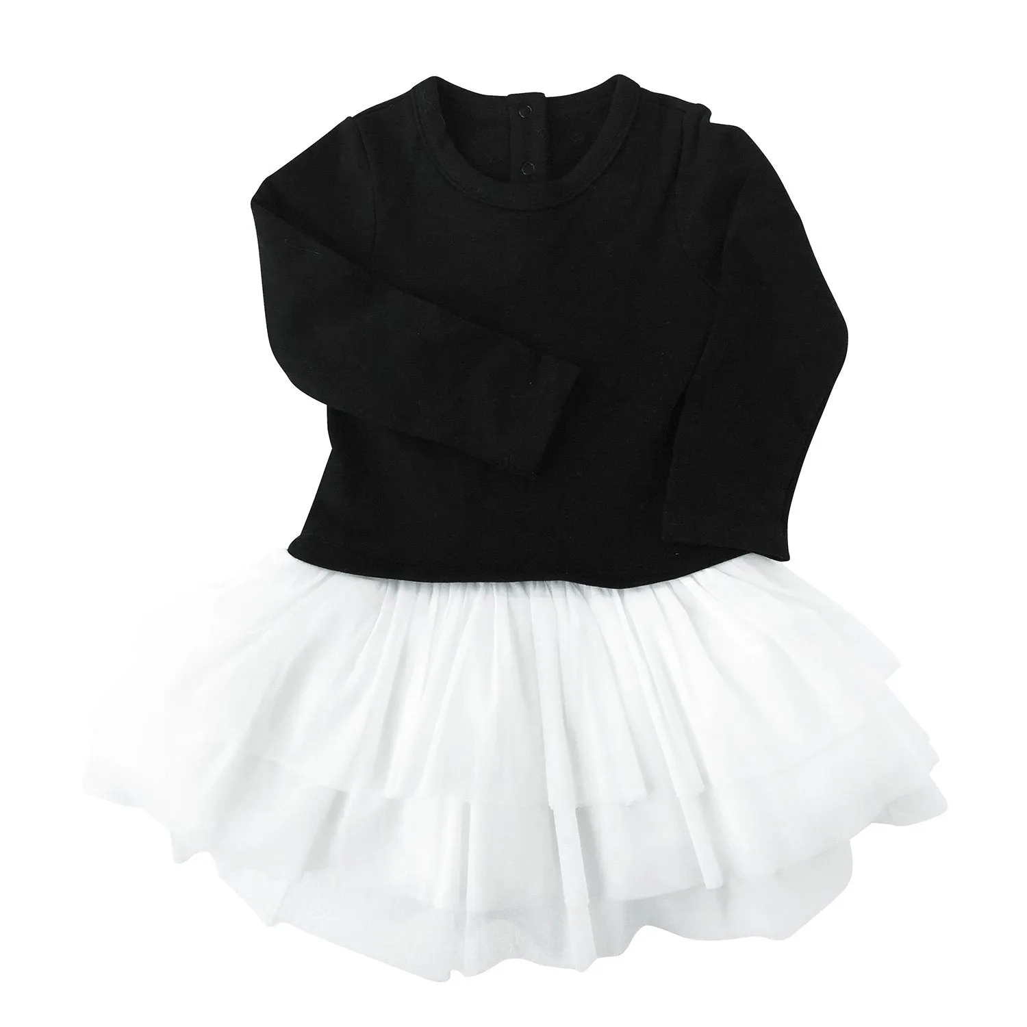THE TINY BALLERINA DRESS - BLACK & WHITE