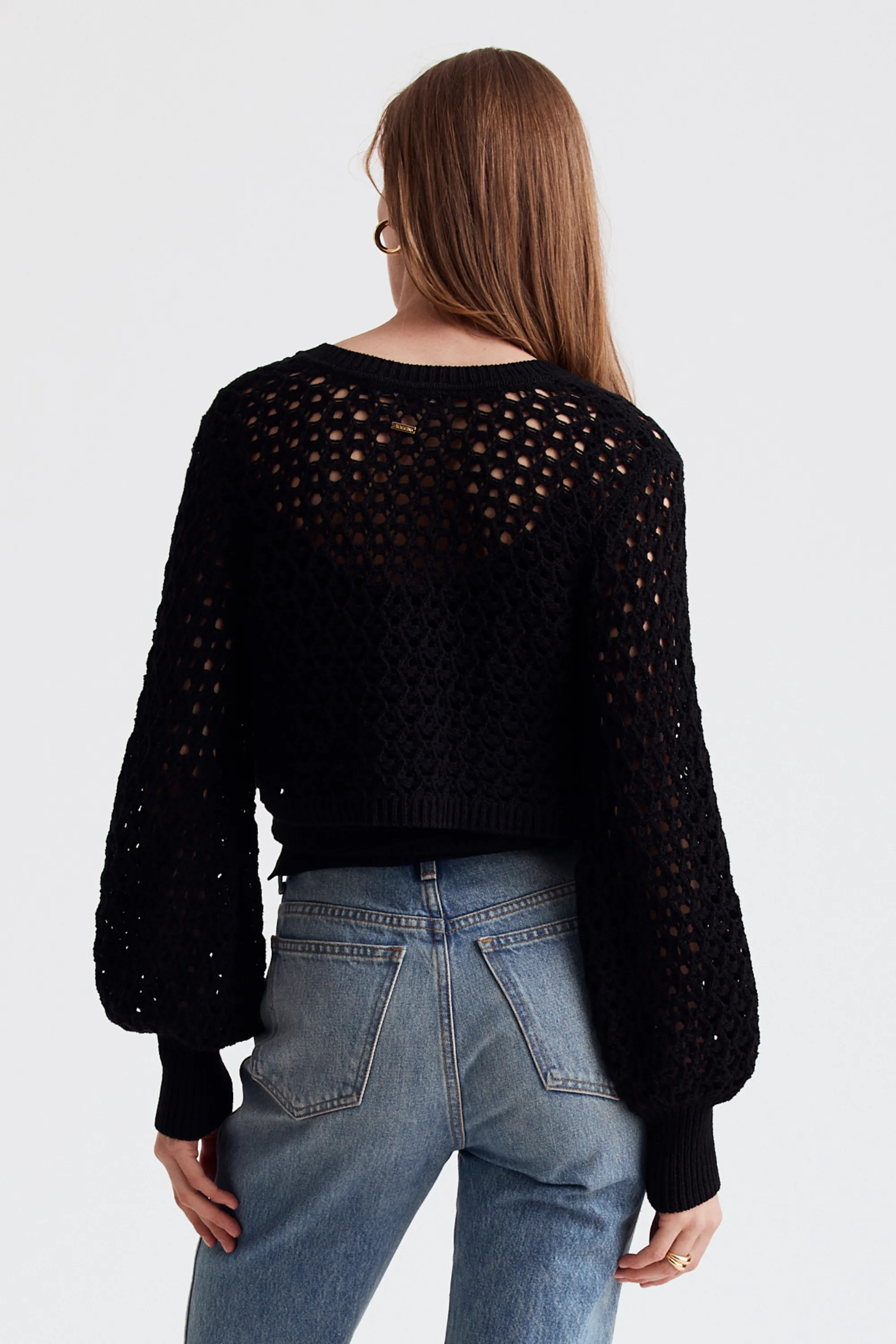 Tori Crochet Blouson Cardigan
