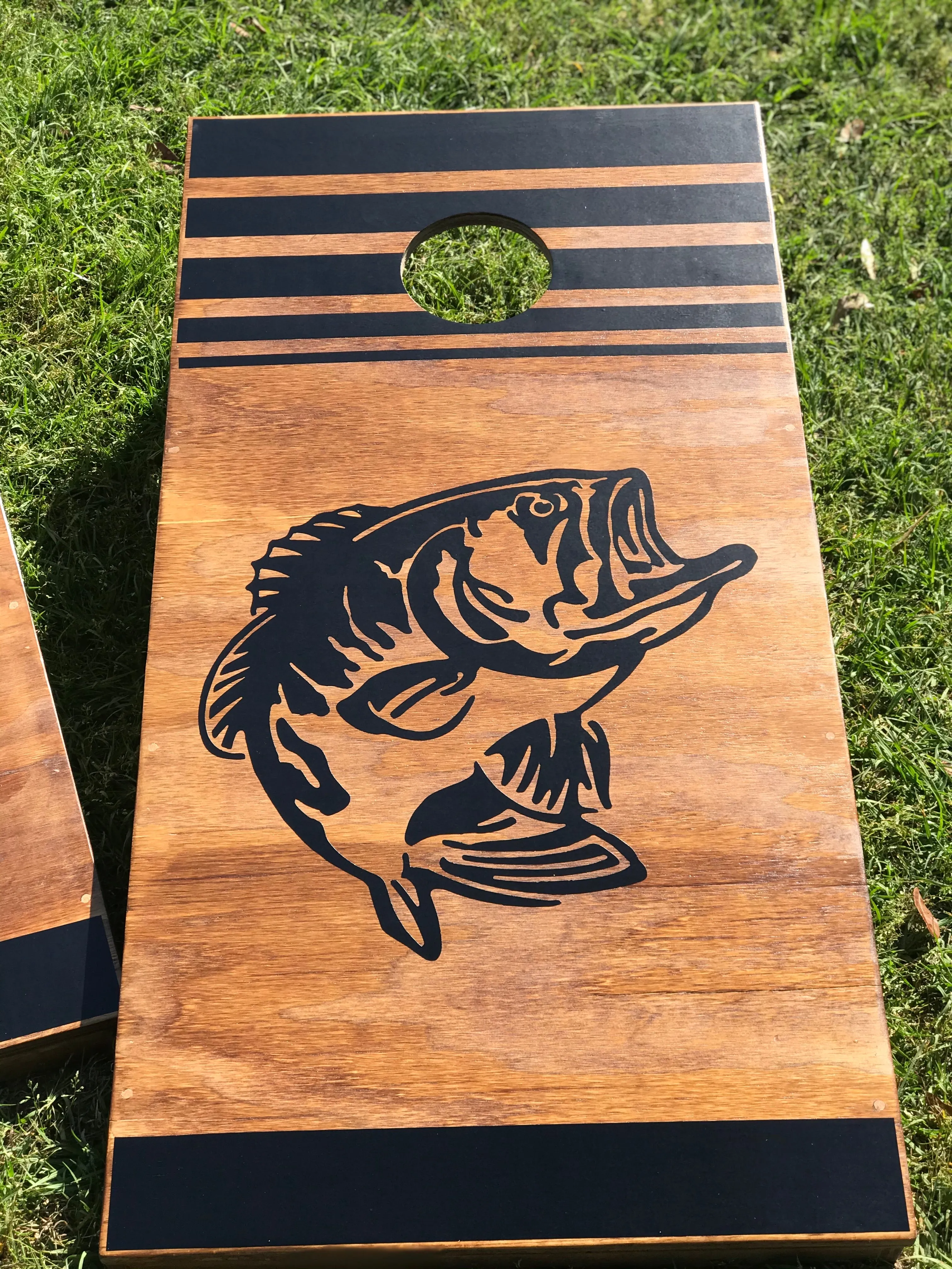 Turkey & Bass Cornhole Set With Bean Bags