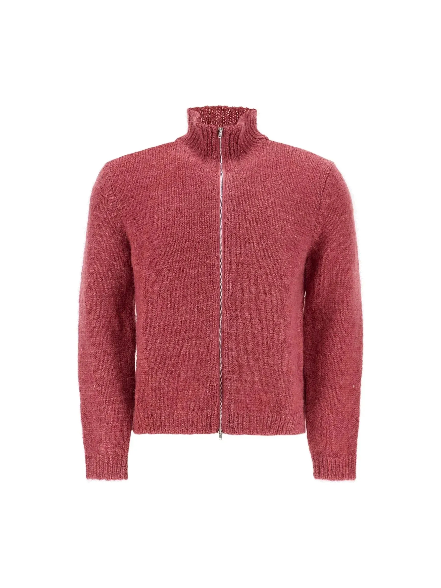 Turtleneck Mohair Cardigan