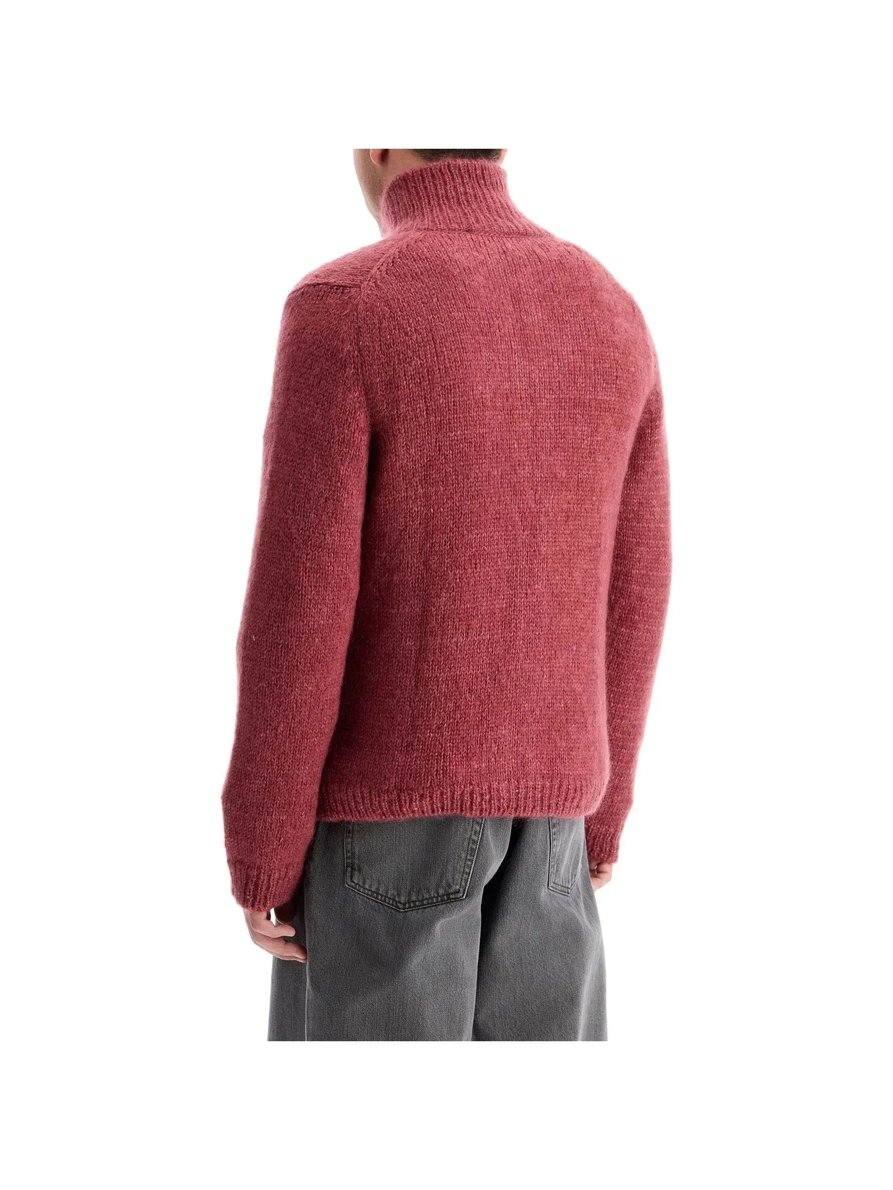 Turtleneck Mohair Cardigan