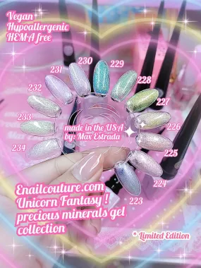 Unicorn Fantasy ! (precious minerals Polarized Glitter Gel Nail Polish Set Purple Gary Blue Shimmer Gel Polish Kit Pearl Holographic Shell Nail Polish )
